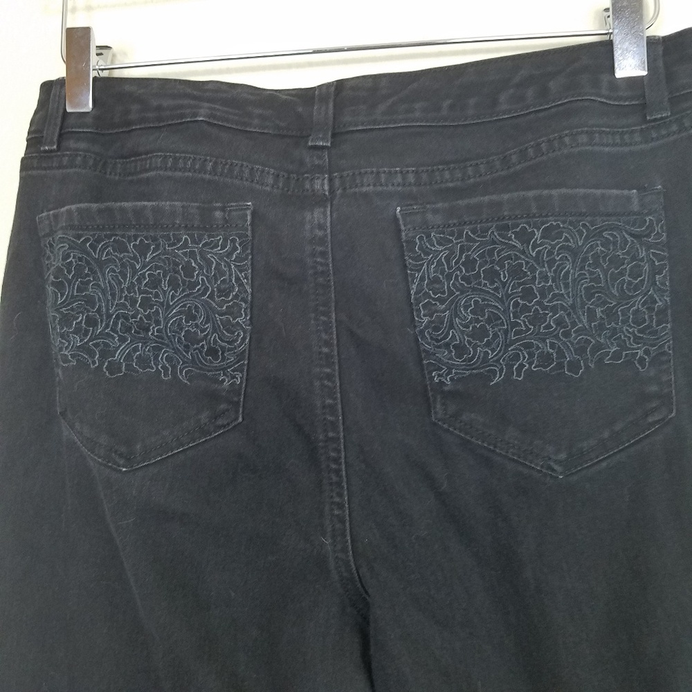 Charter club 12 p black jeans lexington straight